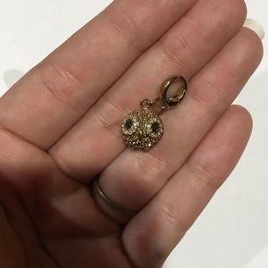 Fossil owl charm